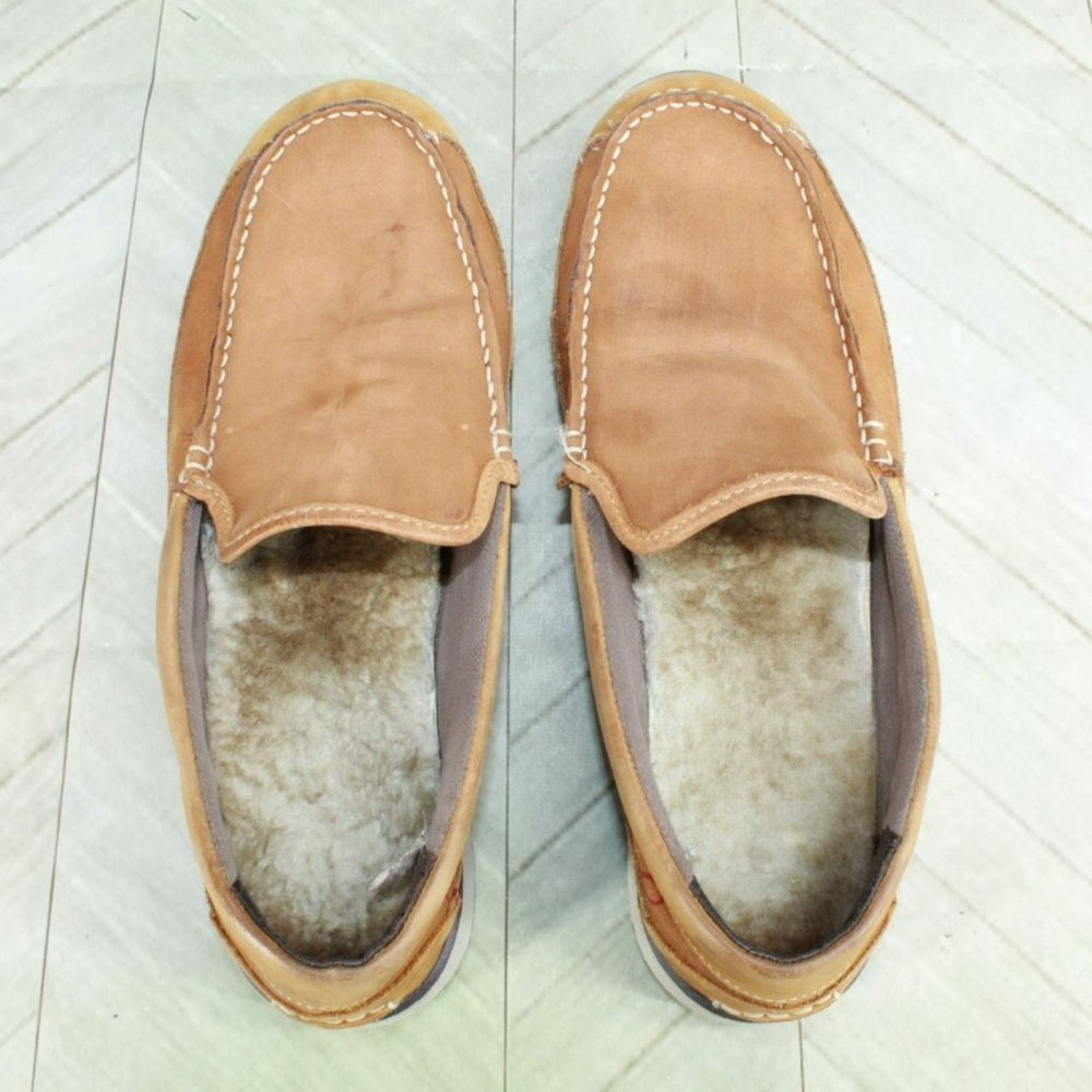 LL Bean All Week Brown Leather Slip On Moccasin Slipper Shoes Size 11 - Picture 7 of 9